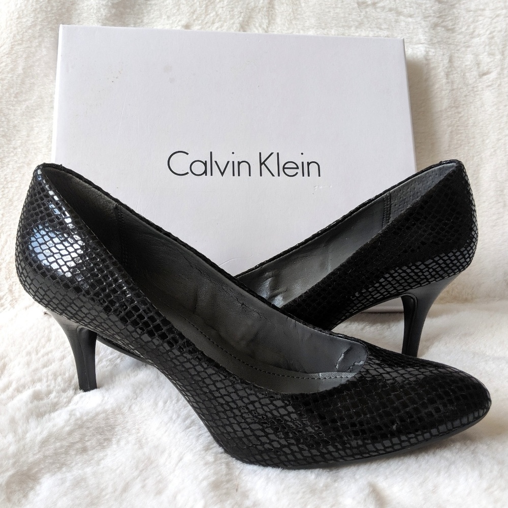 Calvin Klein Selene Python Pumps